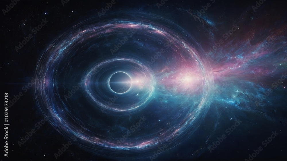 A ravishing navigator moves with shimmering elegance through the depths of a vibrant interstellar vortex A ravishing navigator moves with shimmering elegance through the depths of a vibrant interstellar vortex