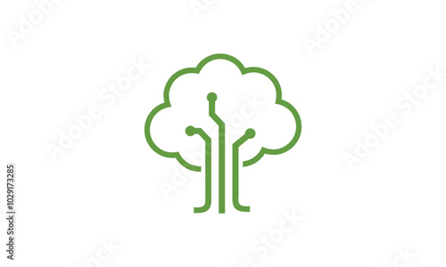 a graphic image on the theme of tree networks, on a white background. graphic vector base. photo