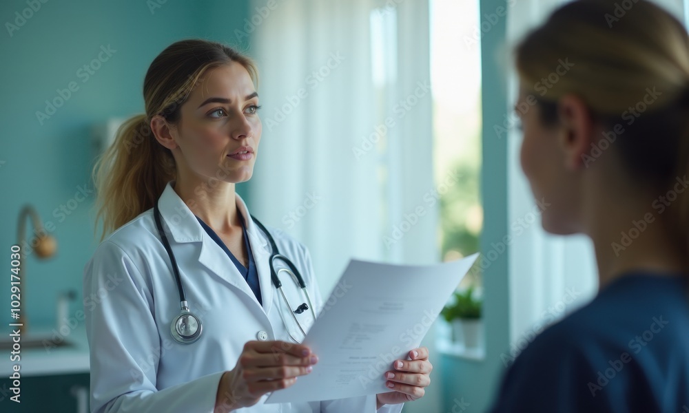 © Thierry - Doctor and nurse discussing a treatment plan.