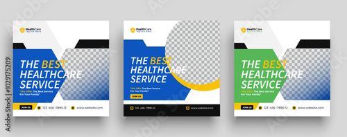 the best healthcare service ,Healthy Habits for a Brighter Future  Medical Experts Share Key Advice, social media post design template, healthcare banner