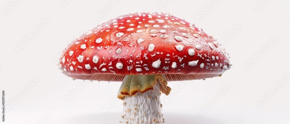 Obraz premium Vibrant Red Mushroom with White Spots