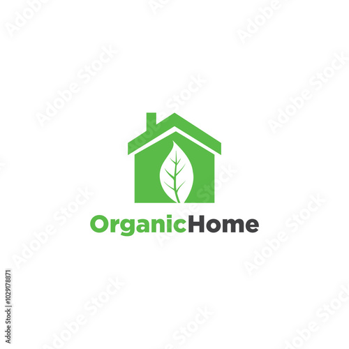 Organic Home Simple leaf Logos