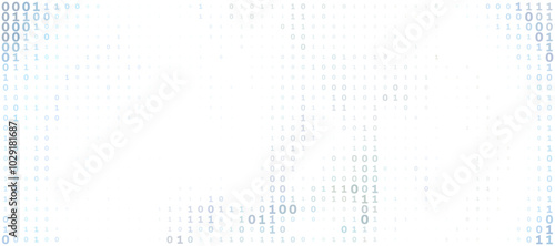 Minimal abstract binary background. Vector graphic pattern by ones and zeros