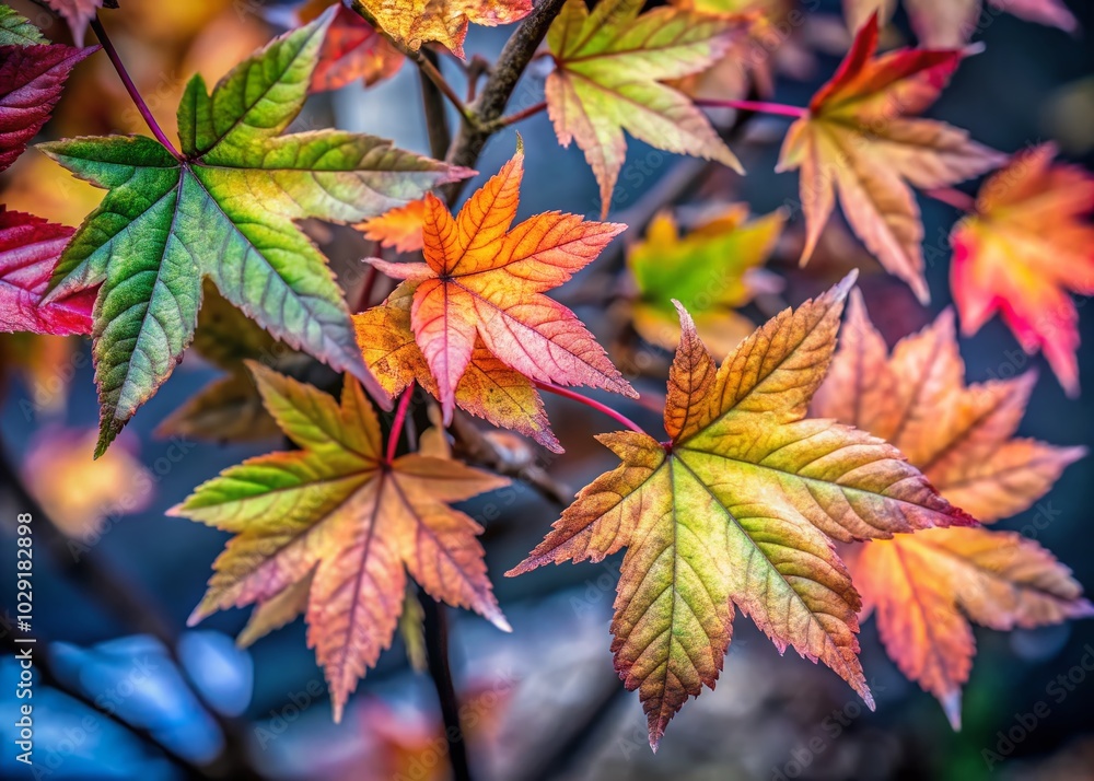 Aerial View of Autumn Leaves with Blurred Dark Background for Nature Photography Aerial View of Autumn Leaves with Blurred Dark Background for Nature Photography
