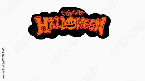 hand drawn animation of halloween pumpkin