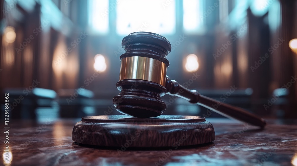 Gavel in court. Justice concept Gavel in court. Justice concept