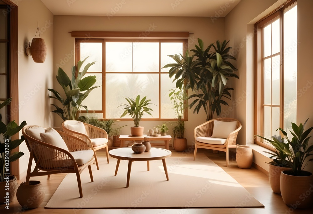 Photo modern style interior room 3d illustration Photo modern style interior room 3d illustration