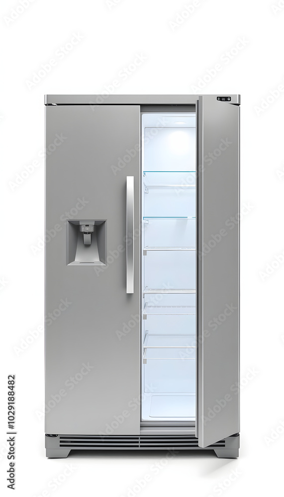 Gray 2 door refrigerator open and close door collection set isolated with white highlights, png Gray 2 door refrigerator open and close door collection set isolated with white highlights, png
