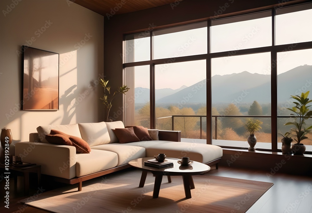 Photo modern style interior room 3d illustration Photo modern style interior room 3d illustration