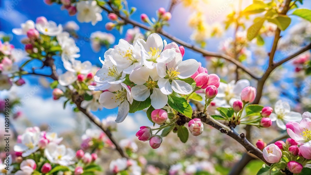 Obraz premium Flowering apple tree in the spring