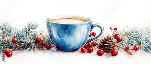 Christmas red cup coffee on white 