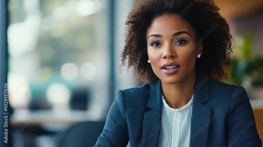 Confident Businesswoman in Professional Setting Confident Businesswoman in Professional Setting