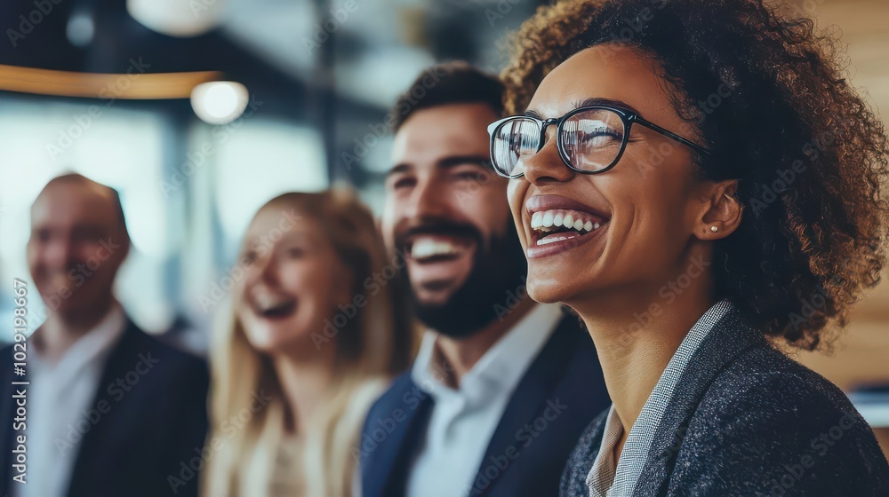 Smiling People in a Business Meeting Smiling People in a Business Meeting