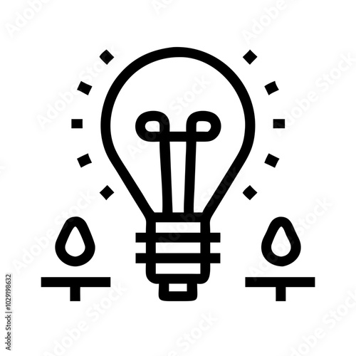 idea icon silhouette vector art illustration
