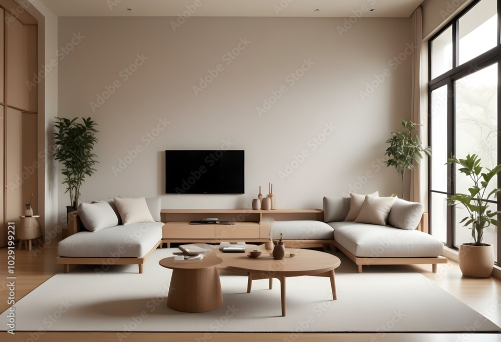 Photo modern style interior room 3d illustration Photo modern style interior room 3d illustration