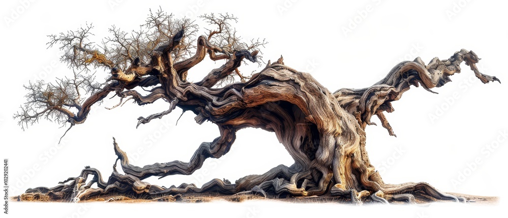Ancient Gnarled Tree with Unique Twisted Branches Ancient Gnarled Tree with Unique Twisted Branches