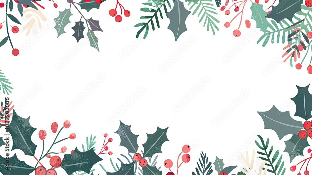 Obraz premium Christmas ribbon border