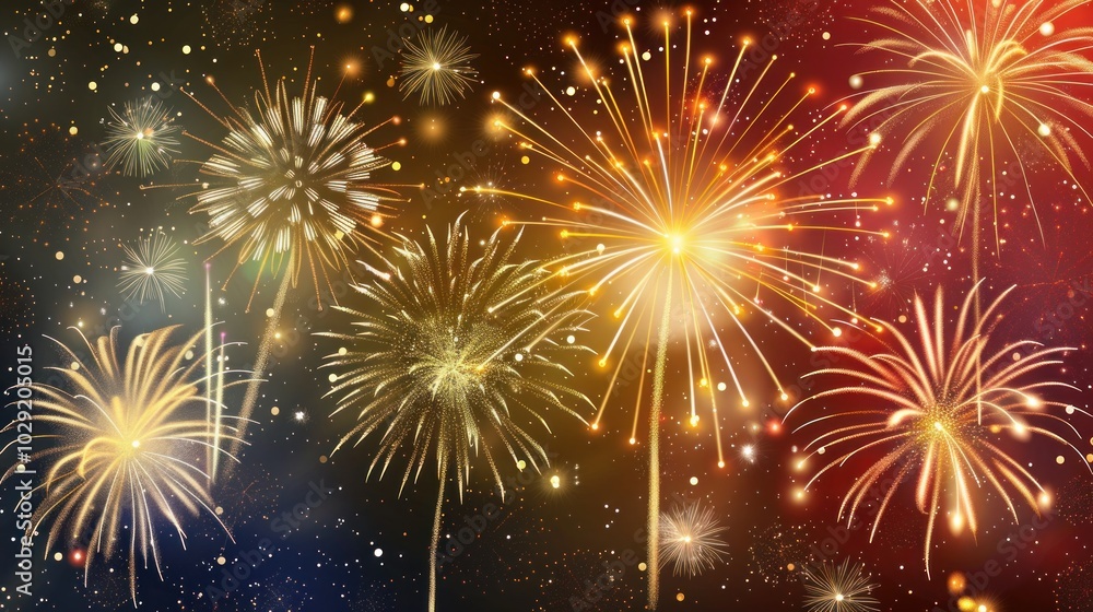 Fototapeta premium A colorful fireworks display in the sky