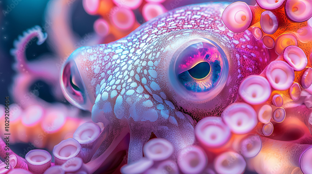 Close Up of an Octopus Eye - Stunning Underwater Photography Close Up of an Octopus Eye - Stunning Underwater Photography