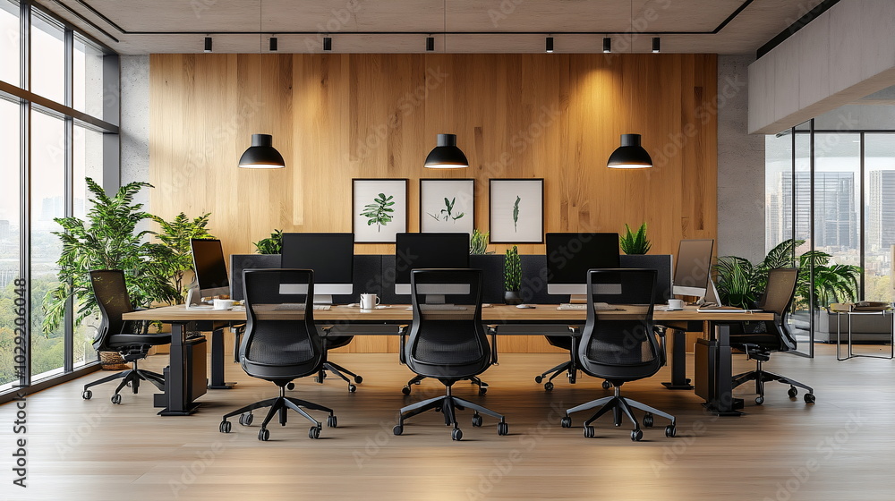 Elevating Workspaces with an Inspiring Modern Offices with a Natural Touch Elevating Workspaces with an Inspiring Modern Offices with a Natural Touch