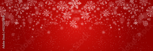 Christmas winter background with snowflakes