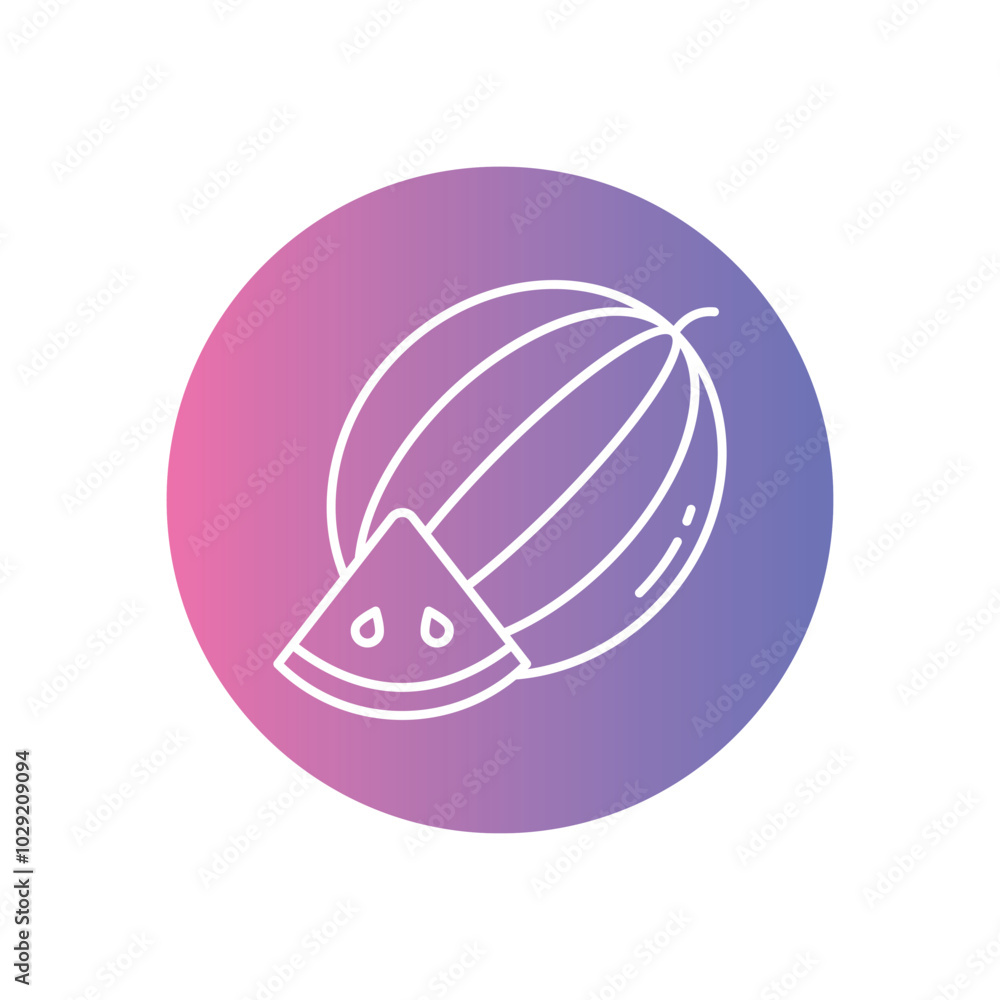 Watermelon vector icon stock illustration