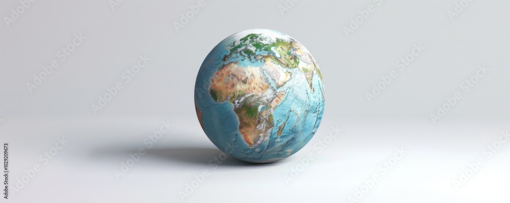 Globe on white background, 4K hyperrealistic photo Globe on white background, 4K hyperrealistic photo