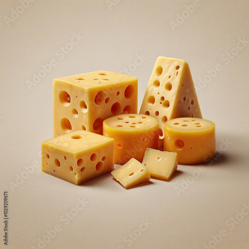 Cheese dices and slices