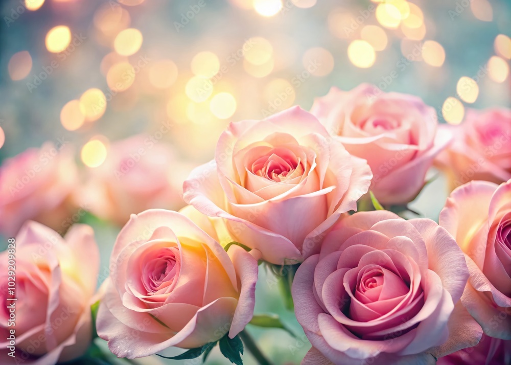 Beautiful Pink Roses with Bokeh Effect in Soft Focus for Stunning Floral Photography Beautiful Pink Roses with Bokeh Effect in Soft Focus for Stunning Floral Photography