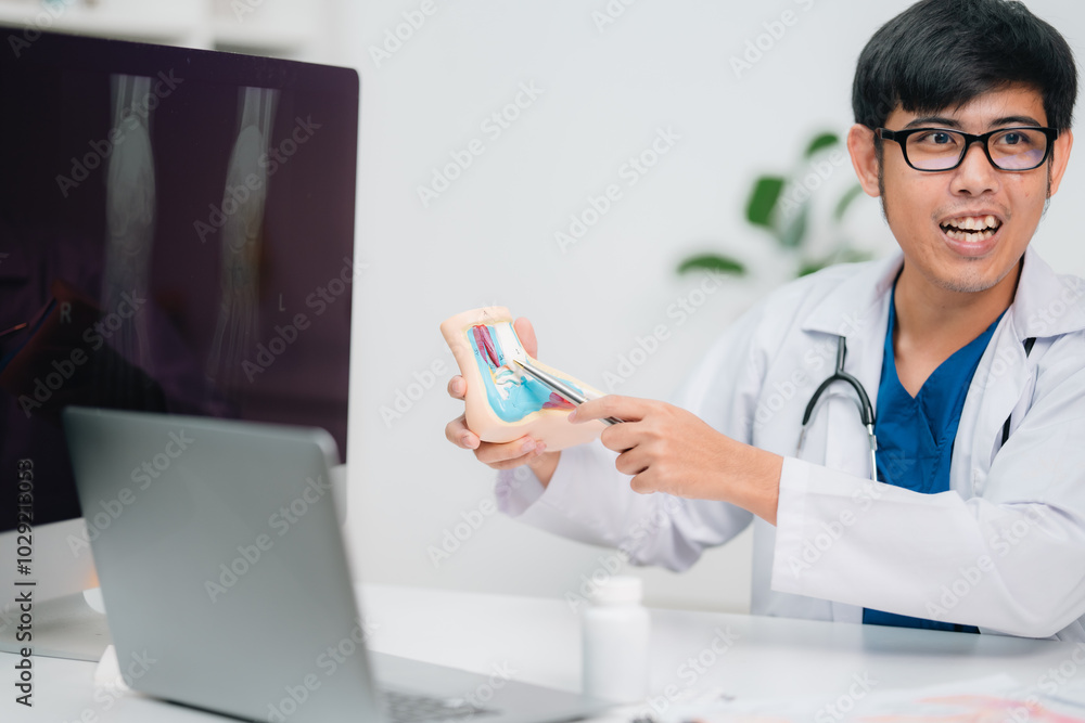 Orthopedic Doctor Specializing in Foot and Ankle Health, Providing Comprehensive Care and Treatment for Bone Injuries and Diseases in Patients, Offering Detailed Exams and Therapy for Pain Relief Orthopedic Doctor Specializing in Foot and Ankle Health, Providing Comprehensive Care and Treatment for Bone Injuries and Diseases in Patients, Offering Detailed Exams and Therapy for Pain Relief
