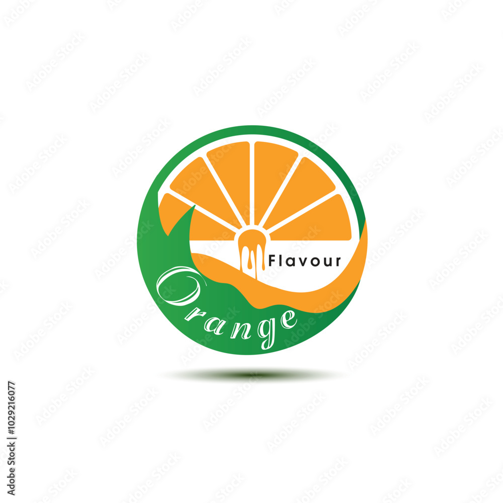 Orange Flavour Icon Vector Logo Orange Flavour Icon Vector Logo