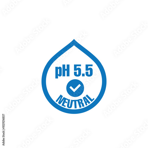 Icon with neutral ph. Vector logo. Logo symbol