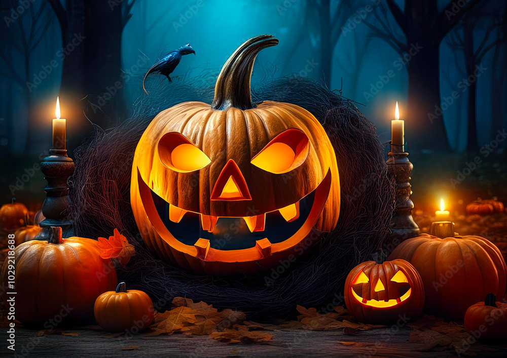 Fototapeta premium zucca intagliata