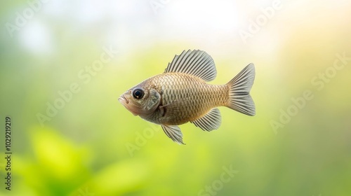 Blackchin tilapia, edible freshwater fish, aquatic marine life.