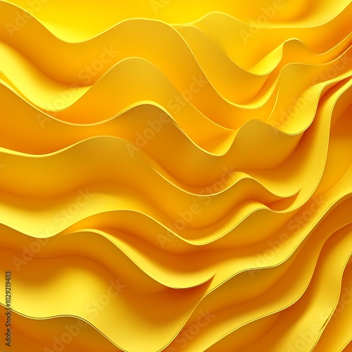 Abstract wavy patterns in vibrant yellow tones creating a dynamic visual effect.