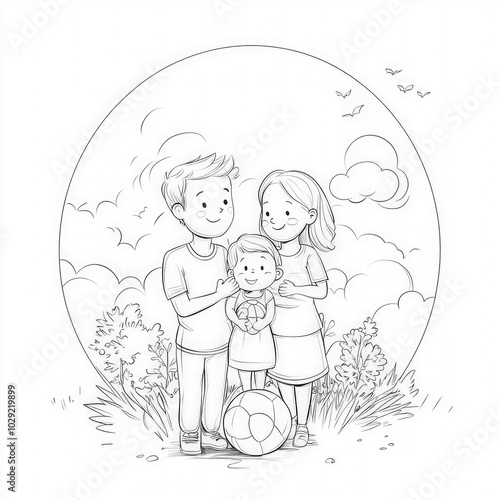 A family celebrating a holi...