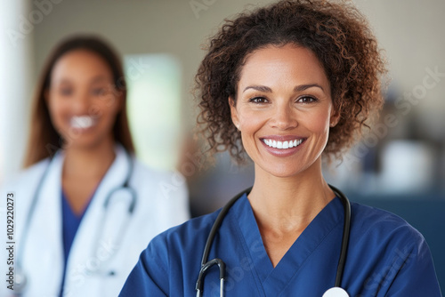 a healthcare worker interac...
