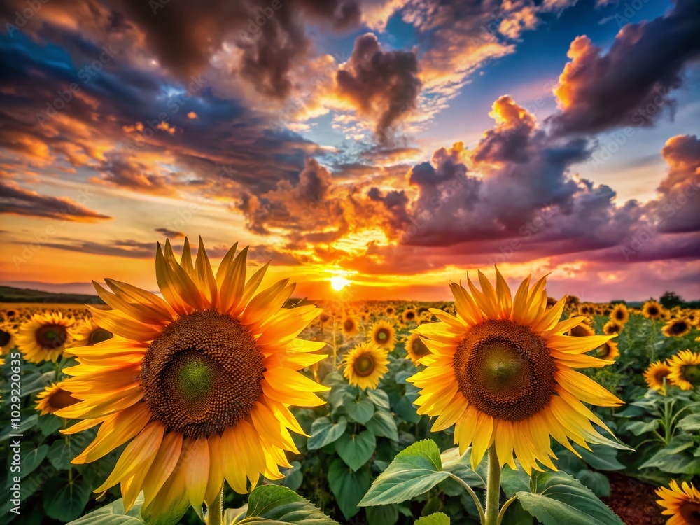 Stunning Sunflower Sky: A Bright Floral Landscape for Nature Lovers Stunning Sunflower Sky: A Bright Floral Landscape for Nature Lovers