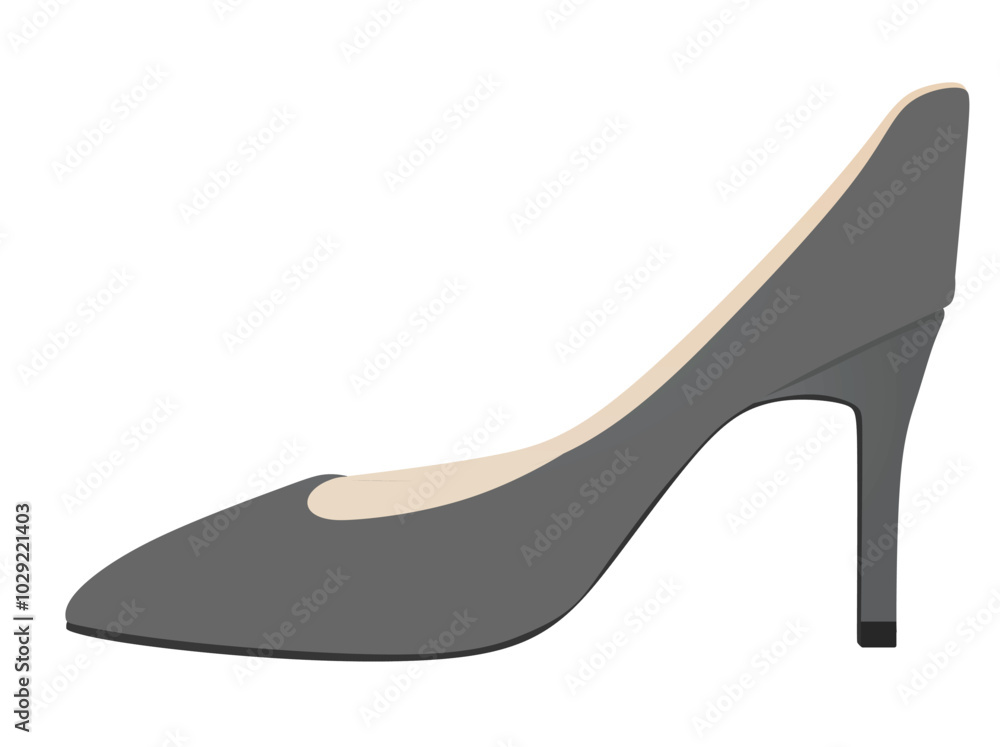 Grey elegant shoe. vector illustration Grey elegant shoe. vector illustration