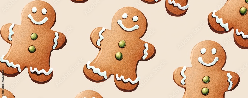 Gingerbread cookies on a light background, festive and cheerful. Gingerbread cookies on a light background, festive and cheerful.