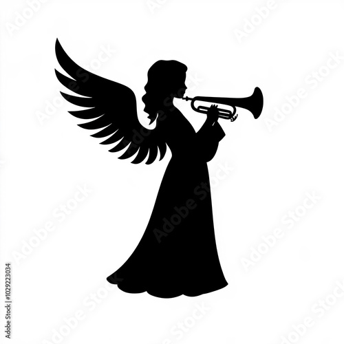 Angel Trumpet Silhouette, I...