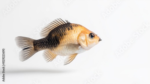 Freshwater aquatic species, Sarotherodon melanotheron, African tilapia. photo