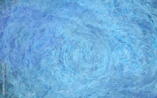 Abstract background illustration of sea water forming a vortex