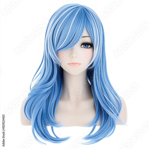 Blue Wig Isolated