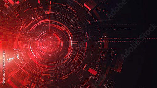 Red and black contrast abstract technology background. Vector corporate design