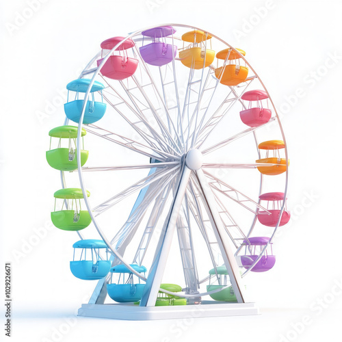 Ferris Wheel Isolated