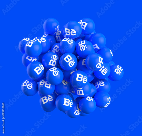 3d spheres of behance icon