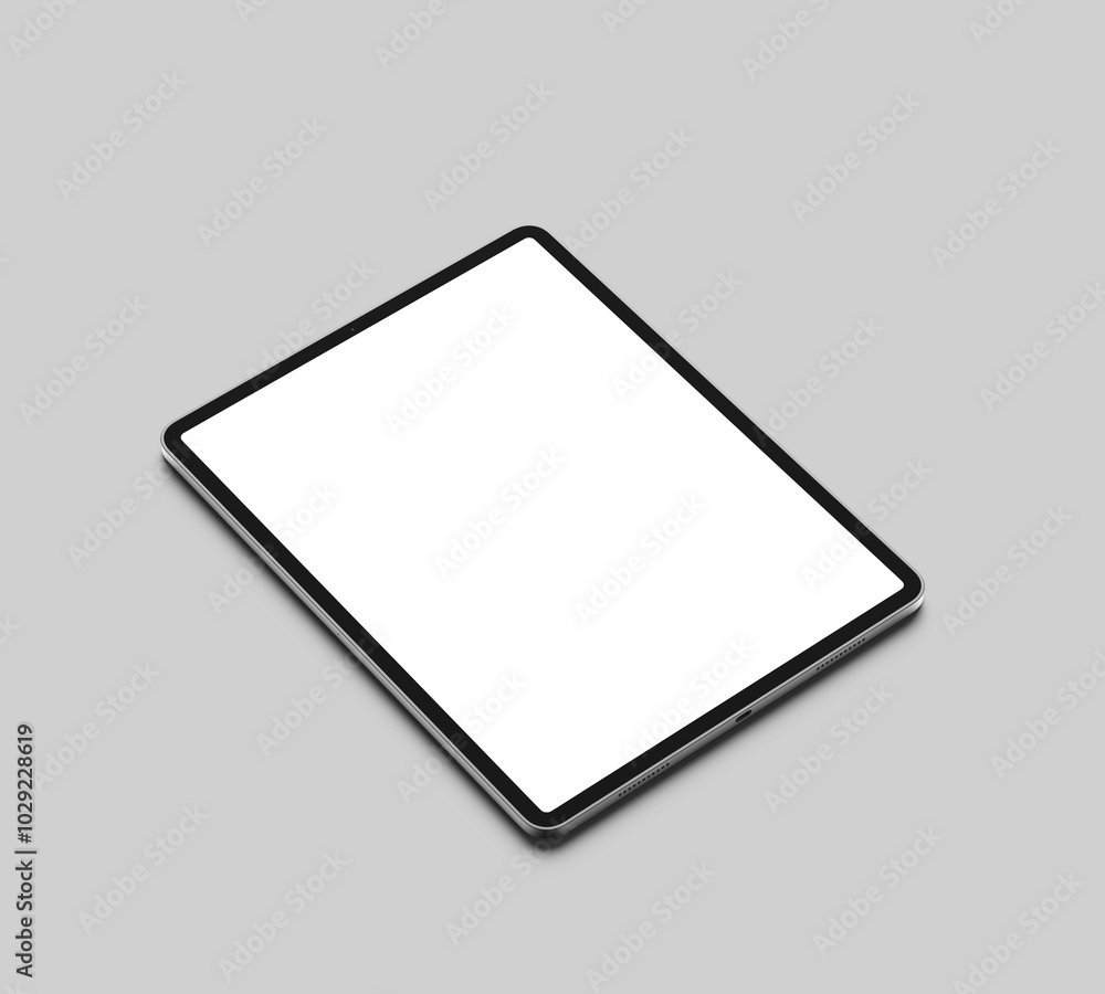 Perspective view tablet screen mockup Perspective view tablet screen mockup