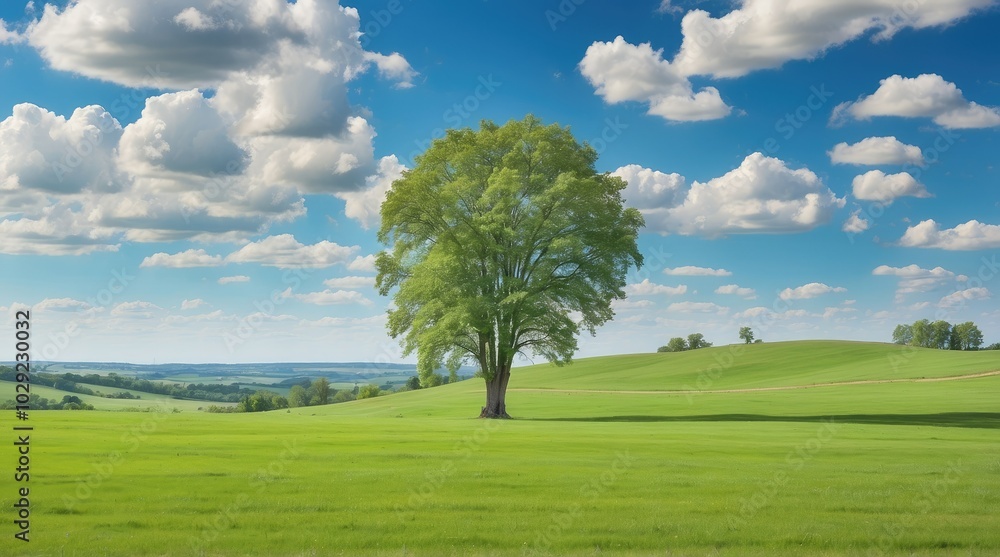 A bright, sunlit landscape of a golf course under a clear blue sky, A bright, sunlit landscape of a golf course under a clear blue sky,