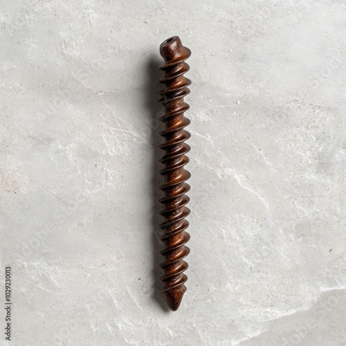 Nail In Wall Isolated